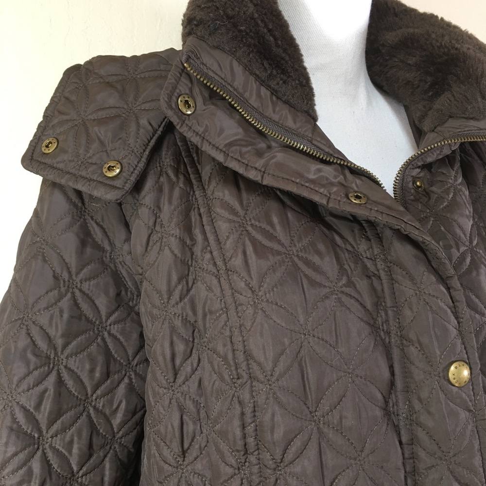 Marc New York Brown Detachable Hood Puffer Coat L - Picture 3 of 12